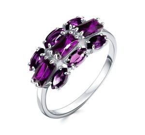 Серебряное кольцо с аметистом