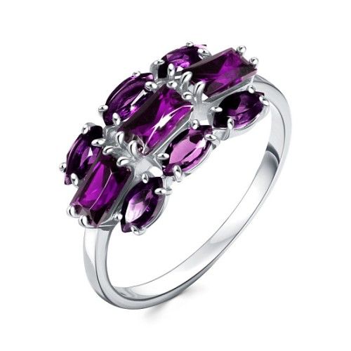 Серебряное кольцо с аметистом