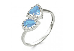 Серебряное кольцо с топазом