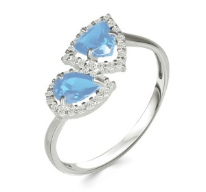 Серебряное кольцо с топазом