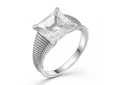 Серебряное кольцо с горным хрусталем