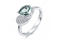 Серебряное кольцо с празиолитом
