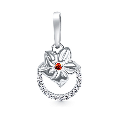 Серебряная подвеска с фианитом