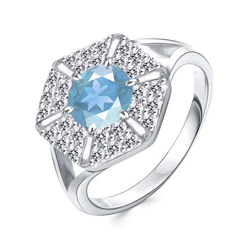 Серебряное кольцо с топазом