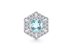 Серебряная подвеска с топазом