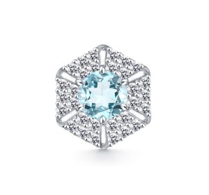 Серебряная подвеска с топазом