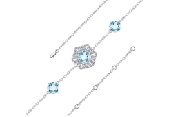 Серебряный браслет с топазом