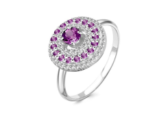 Серебряное кольцо с аметистом