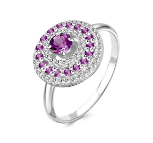 Серебряное кольцо с аметистом