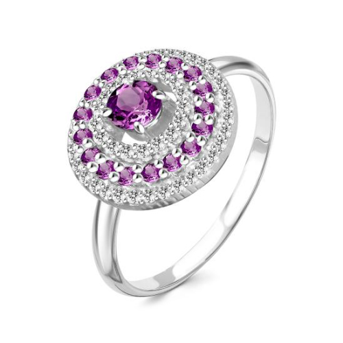 Серебряное кольцо с аметистом