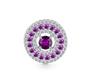 Серебряная подвеска с аметистом