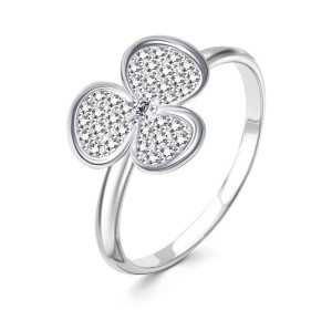 Серебряное кольцо с фианитом