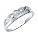 Кольцо из белого золота с фианитом