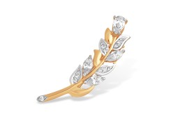 Брошь из золота с фианитом