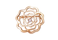 Брошь из золота с фианитом