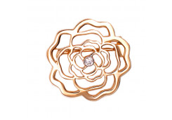 Брошь из золота с фианитом