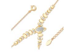 Золотой браслет с фианитом