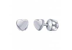 Серьги пусеты (гвоздики) из белого золота