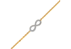 Золотой браслет с фианитом