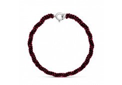 Серебряный браслет с гранатом