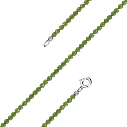 Серебряный браслет с хризолитом