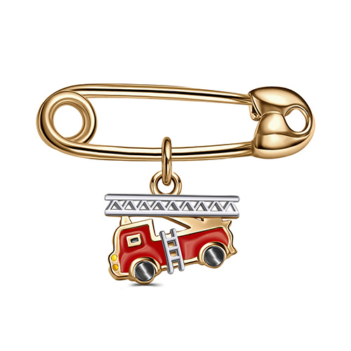 Булавка из серебра с эмалью