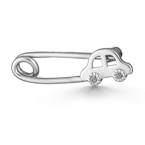 Булавка из серебра с фианитом