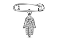 Булавка из серебра с фианитом