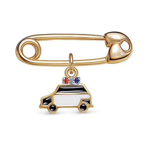 Булавка из серебра с эмалью