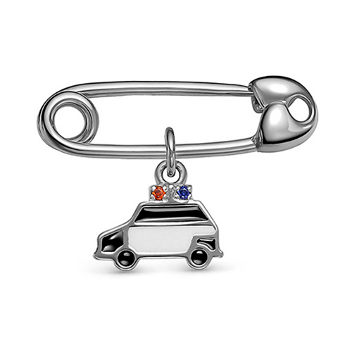 Булавка из серебра с эмалью