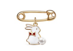 Булавка из серебра с жемчугом