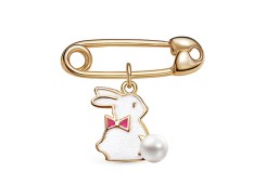 Булавка из серебра с жемчугом