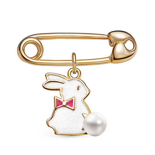 Булавка из серебра с жемчугом