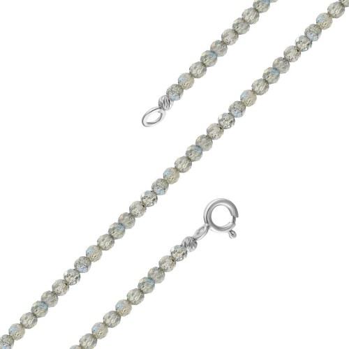 Серебряный браслет с лабрадором