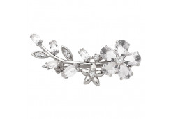 Брошь из серебра с кварцем