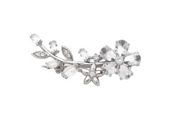 Брошь из серебра с кварцем