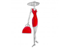 Брошь из серебра с эмалью