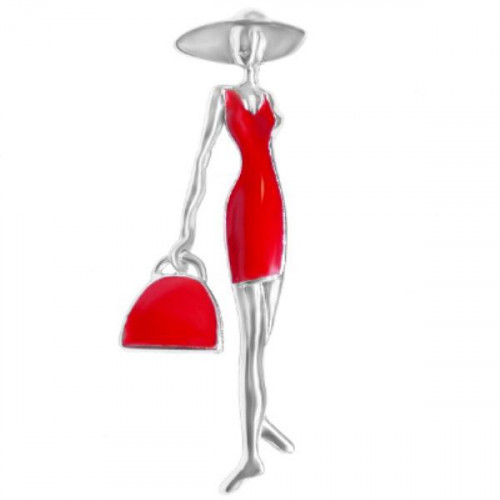 Брошь из серебра с эмалью