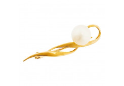 Брошь из золота с жемчугом