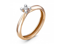 Золотое кольцо с бриллиантом
