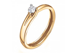 Золотое кольцо с бриллиантом