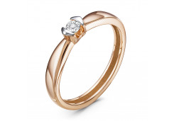 Золотое кольцо с бриллиантом