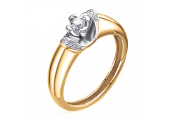 Золотое кольцо с бриллиантом