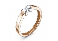 Золотое кольцо с бриллиантом