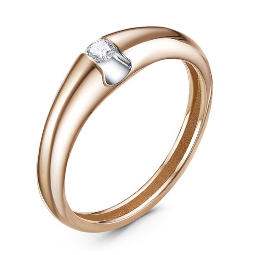 Золотое кольцо с бриллиантом