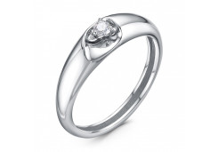 Кольцо из белого золота с бриллиантом