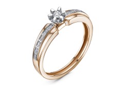 Золотое кольцо с бриллиантом