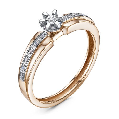 Золотое кольцо с бриллиантом