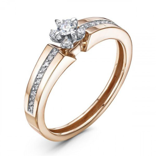 Золотое кольцо с бриллиантом, артикул 151248 - купить по цене 49347 руб.