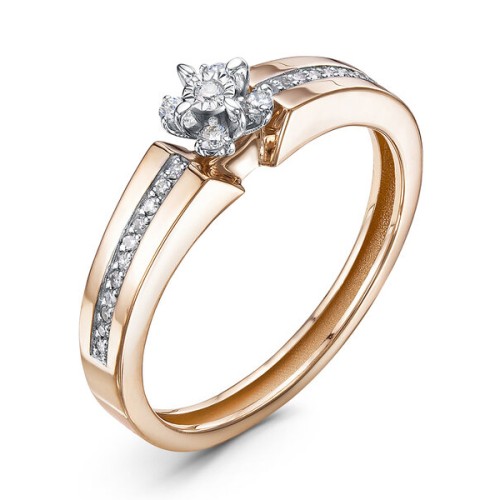 Золотое кольцо с бриллиантом